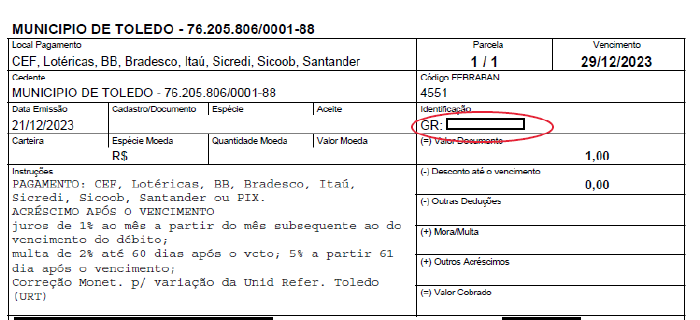 Modelo da Guia