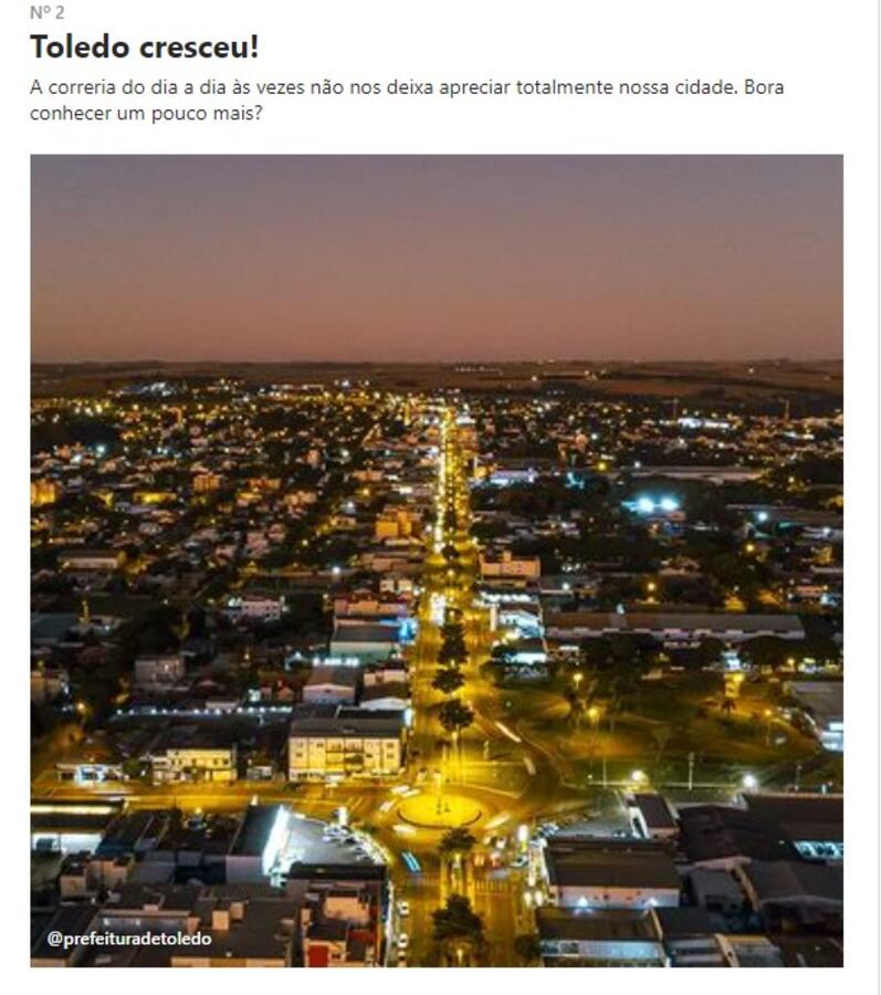 Toledo cresceu!