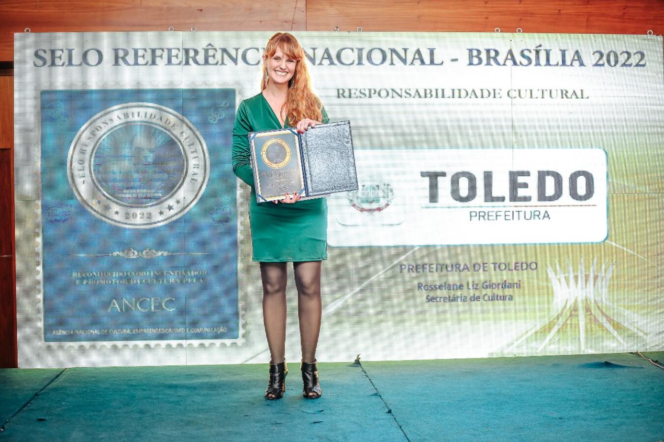 Honraria será entregue na próxima segunda (13), às 20h, no Clube Naval, em Brasília; Município será representado pela secretária Rosselane Giordani (Cultura)
