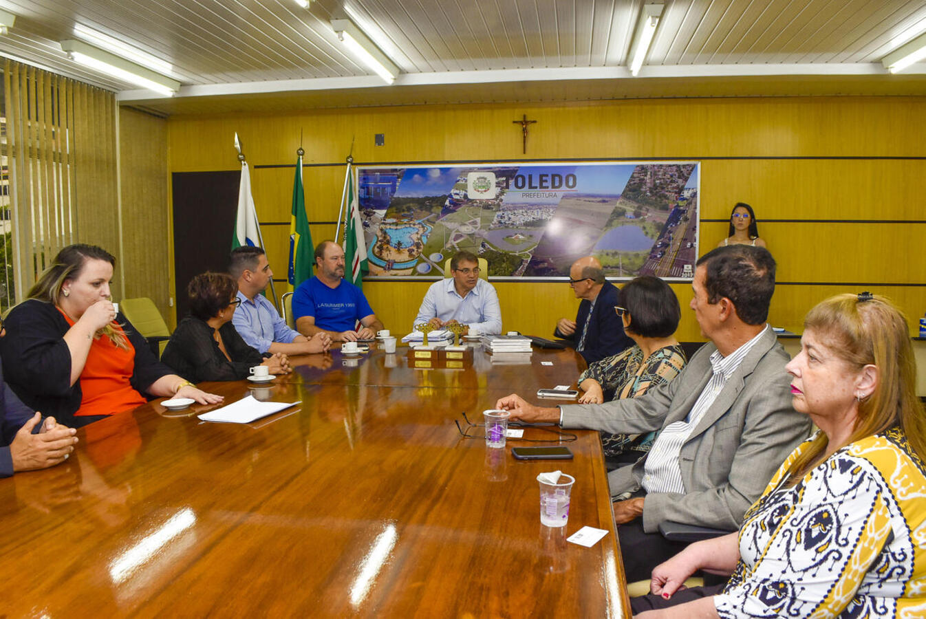 Comitiva do IPEN é recepcionada na Prefeitura de Toledo e apresenta tecnologias