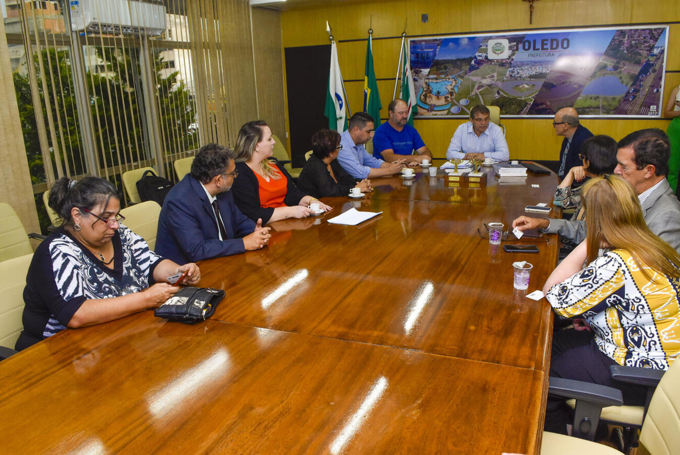 Comitiva do IPEN é recepcionada na Prefeitura de Toledo e apresenta tecnologias