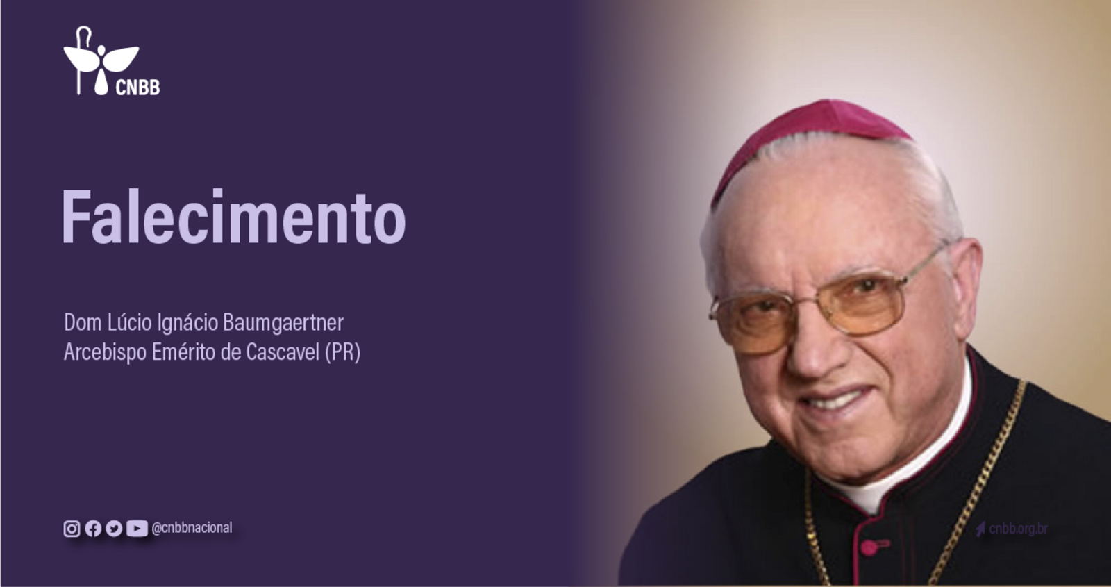 Toledo lamenta falecimento do ex-bispo toledano Dom Lúcio