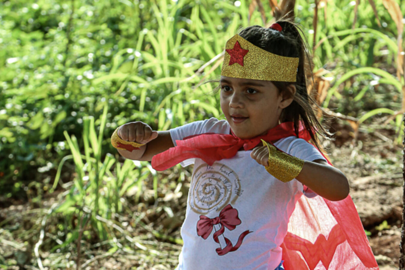 Super-heróis do CMEI Everaldo entram em ação para combater o Aedes aegypti (Foto: Ricardo Morante)