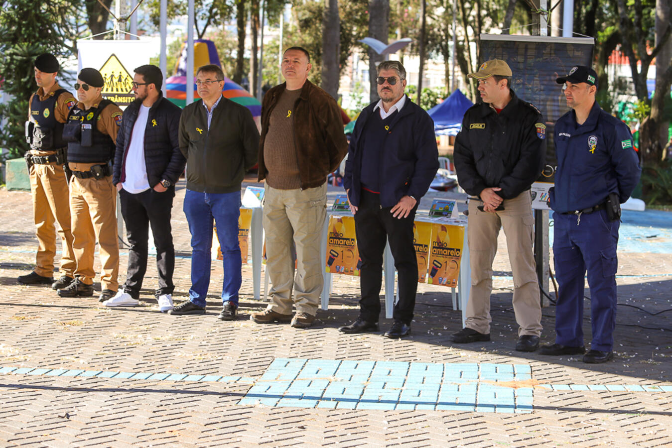 Demonstração de atendimento em acidente marca evento do Maio Amarelo