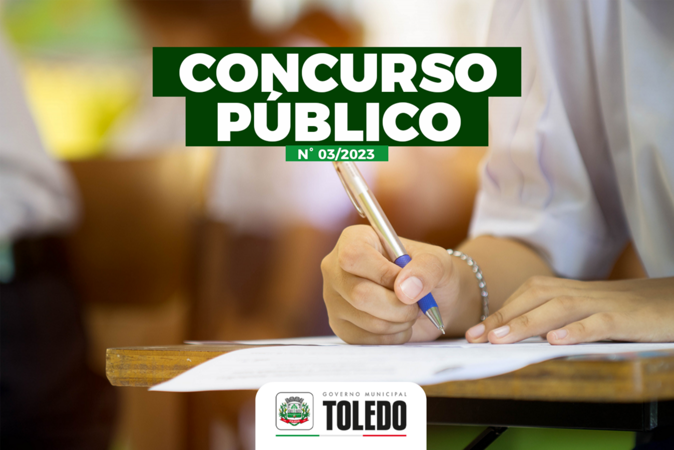 Inscrições começam na segunda (25) e seguem até 24/10; com provas previstas para 19/11, certame disponibilizará 44 vagas e cadastro reserva para 39 cargos
