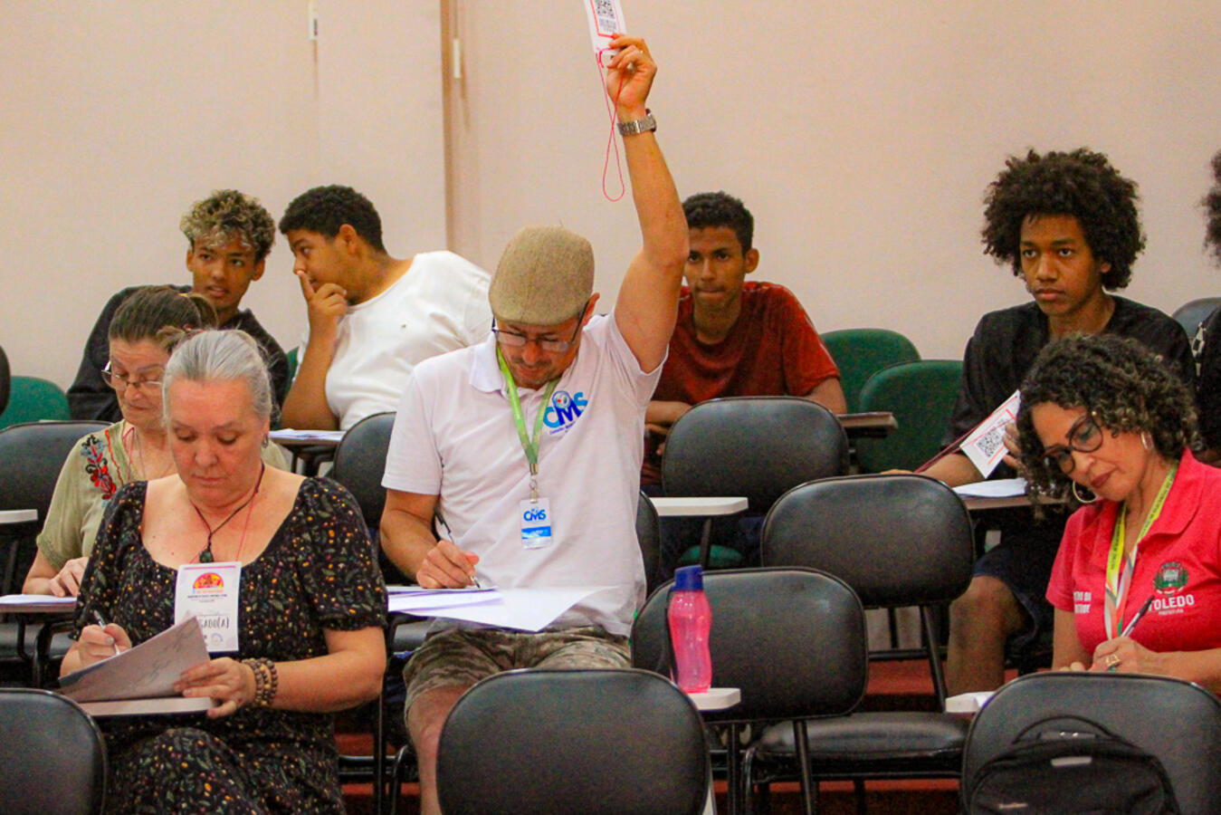 Aproximadamente 60 jovens participaram da 5ª Conferência Municipal de Juventudes no CJU Márcio Antônio Bombardelli, no Jardim Europa