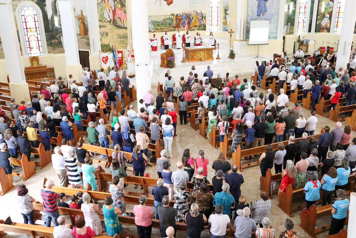 Realizada na manhã de sábado (30/9) Paróquia Menino Deus, celebração reuniu cerca de 700 pessoas em atividade alusiva aos 10 anos do Idoso em Movimento