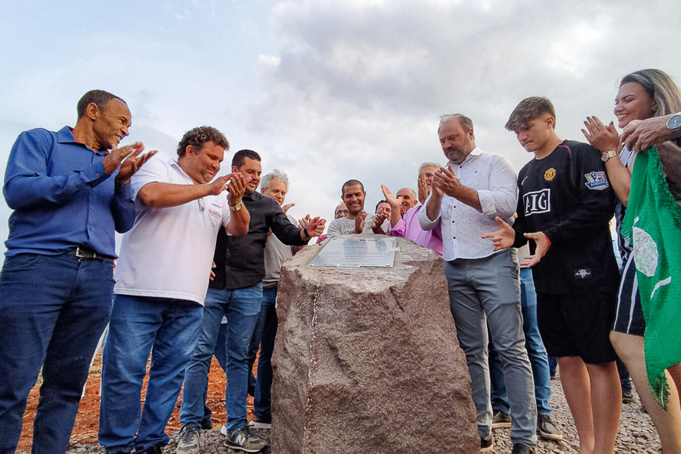 Ato marca o lançamento da pedra fundamental do Lote Social