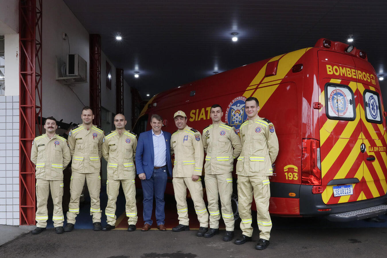 Durante a cerimônia de entrega da nova ambulância no Corpo de Bombeiros foi divulgado a diminuição de acidentes de trânsito em Toledo