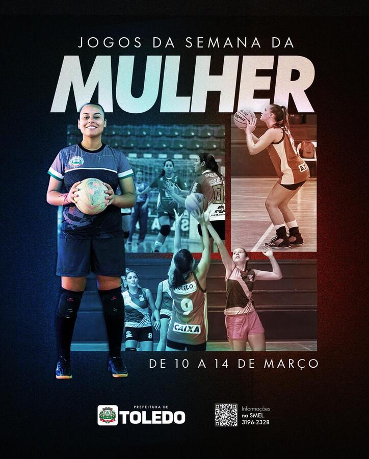 A fim de comemorar o Dia da Mulher a Secretaria de Esportes e Lazer realizará os Jogos da Semana da Mulher, as inscrições podem ser realizadas até o dia 28 de fevereiro