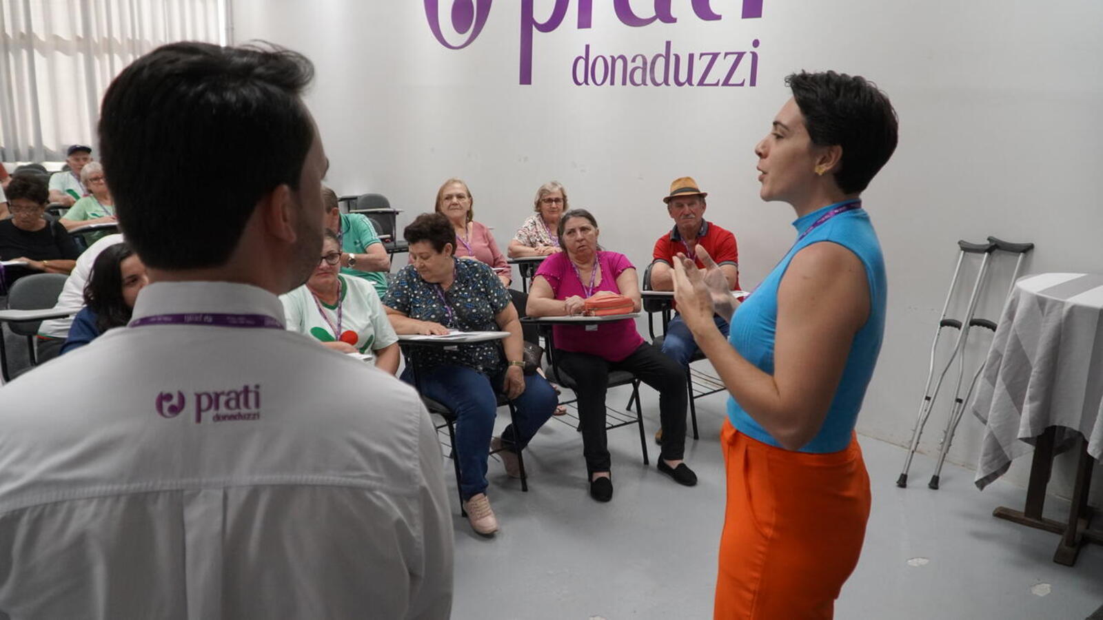 Eles conheceram as estruturas da empresa, e o programa Prati 50+, com vagas de emprego voltadas para pessoas com 50 anos de idade ou mais