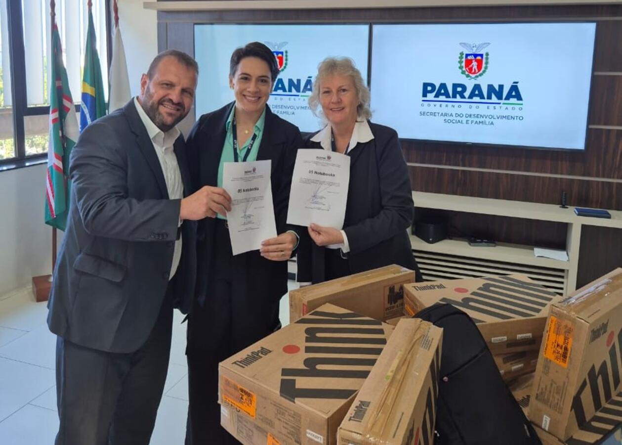 Equipamentos foram recebidos em evento da Secretaria do Desenvolvimento Social e Família em Curitiba