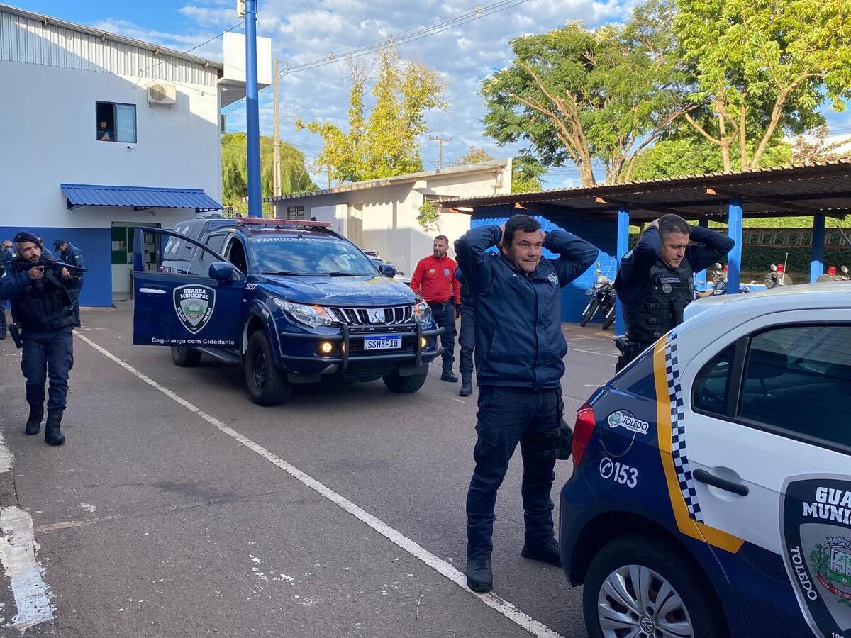 Durante está sexta-feira (13), a Guarda Municipal de Toledo submeteu agentes a uma capacitação com técnicas de abordagem policial e nivelamento do BOU
