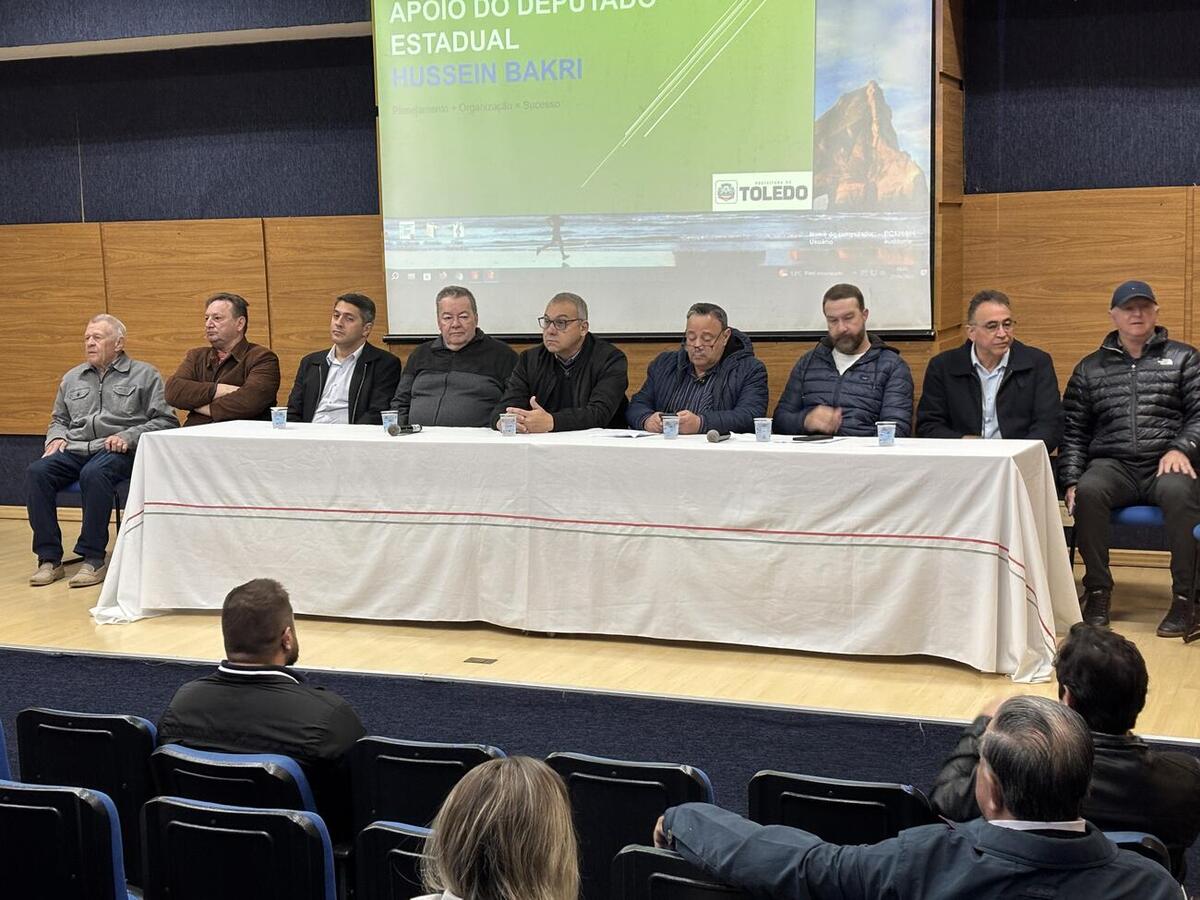 O deputado estadual Hussein Bakri anunciou R$ 134,5 milhões em recursos para infraestrutura e educação em Toledo