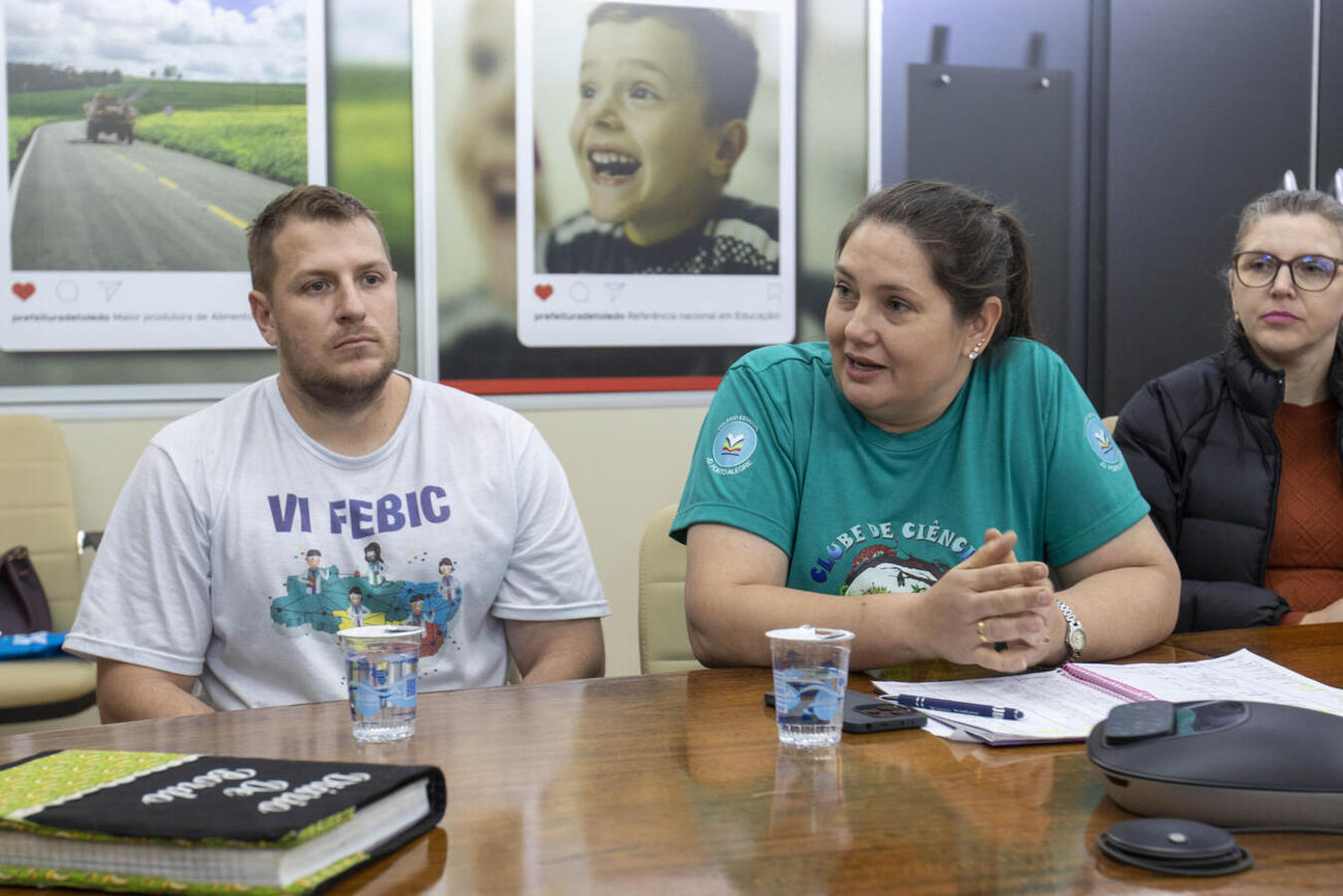 Alunos, pais e professores do Clube de Ciências visitaram o prefeito Mario Costenaro em busca de apoio