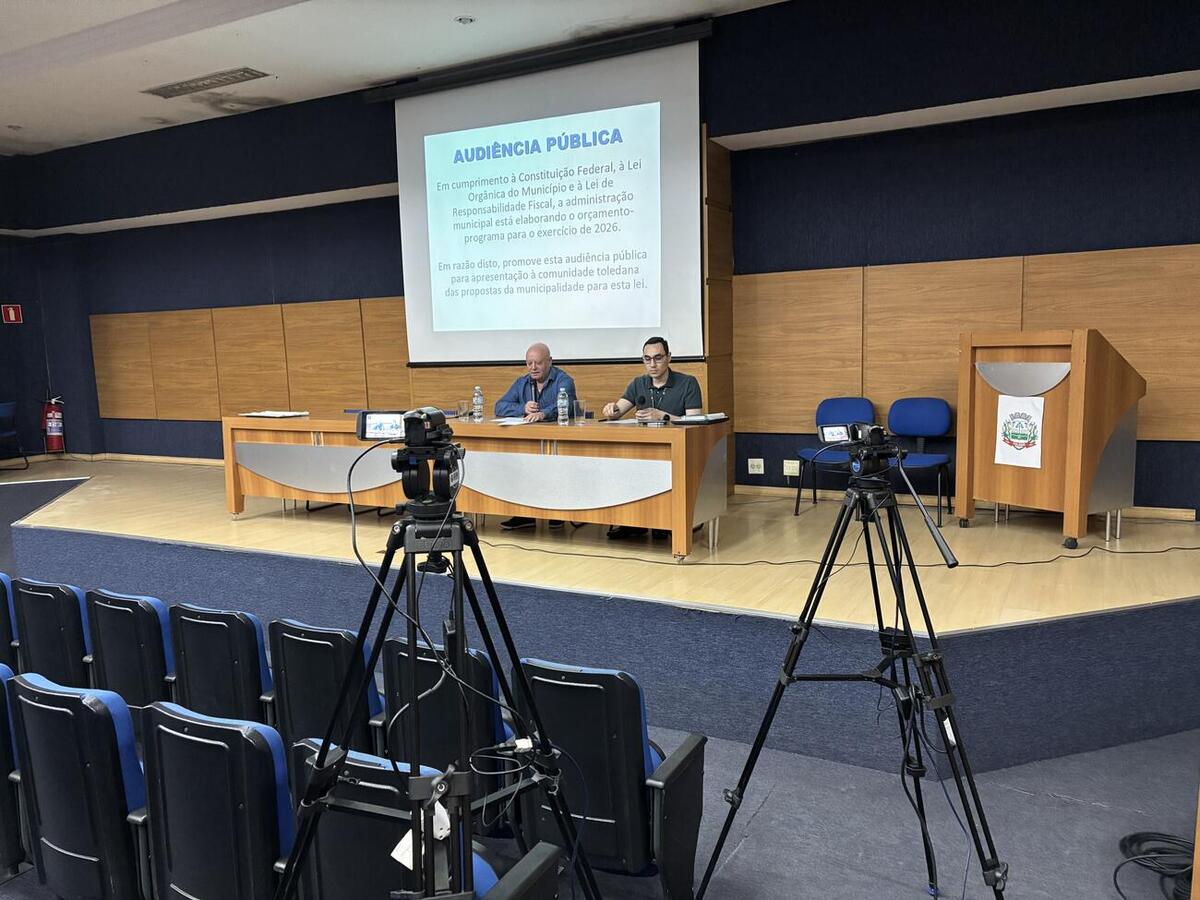 Projeção exposta em audiência pública realizada na tarde desta quarta (25), no Auditório Acary Oliveira, aponta para receita de R$ 1.256.316.680,67 em 2026