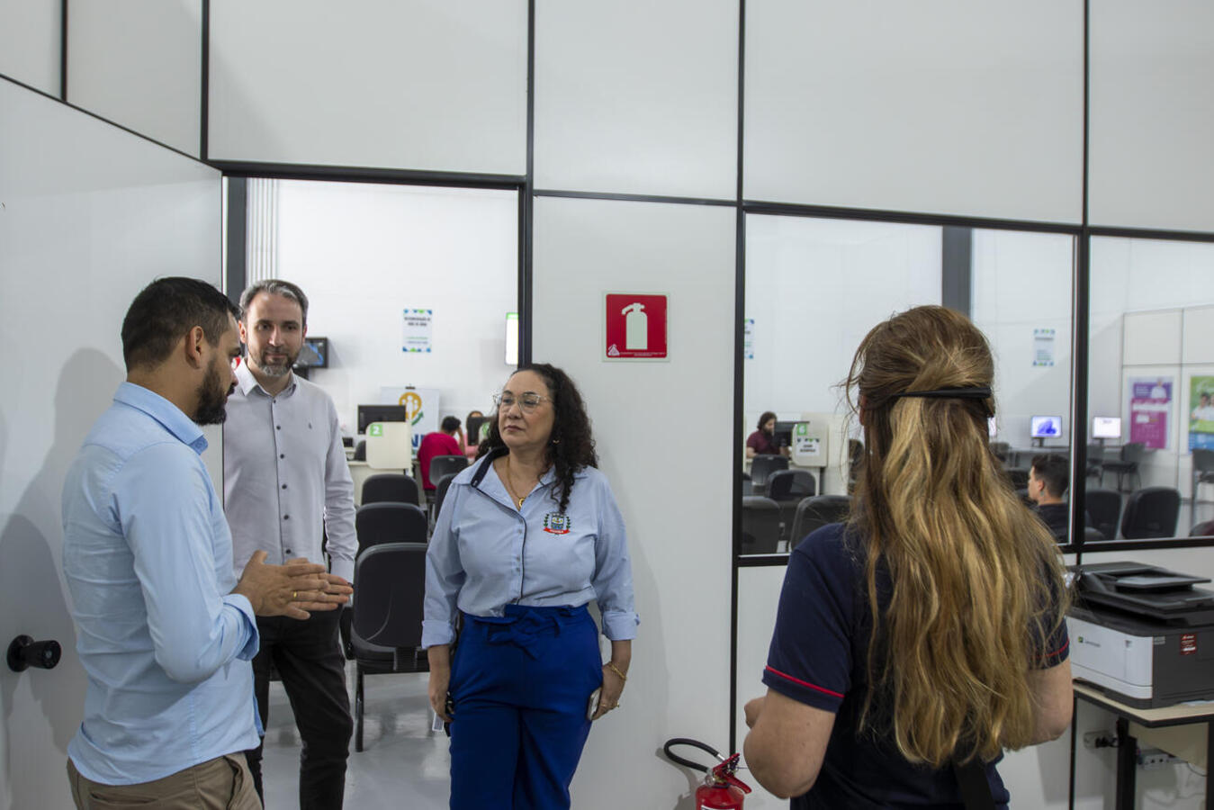 Comitiva visitou órgão na tarde desta segunda (15) com o objetivo de entender e, na medida do possível, implementar soluções praticadas aqui em seu município de origem