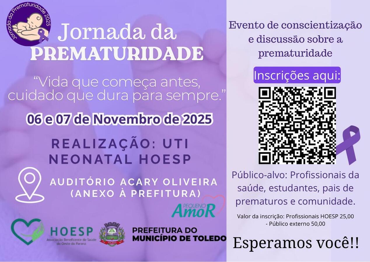 Evento acontece nos dias 6 e 7 de novembro no Auditório Acary Oliveira e reúne profissionais da saúde, estudantes, famílias e comunidade