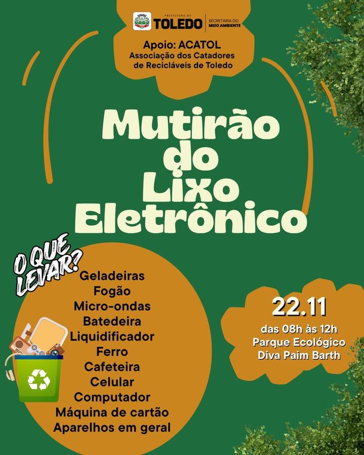 Ação acontecerá no dia 22 durante a manhã no Parque Ecológico Diva Paim Barth
