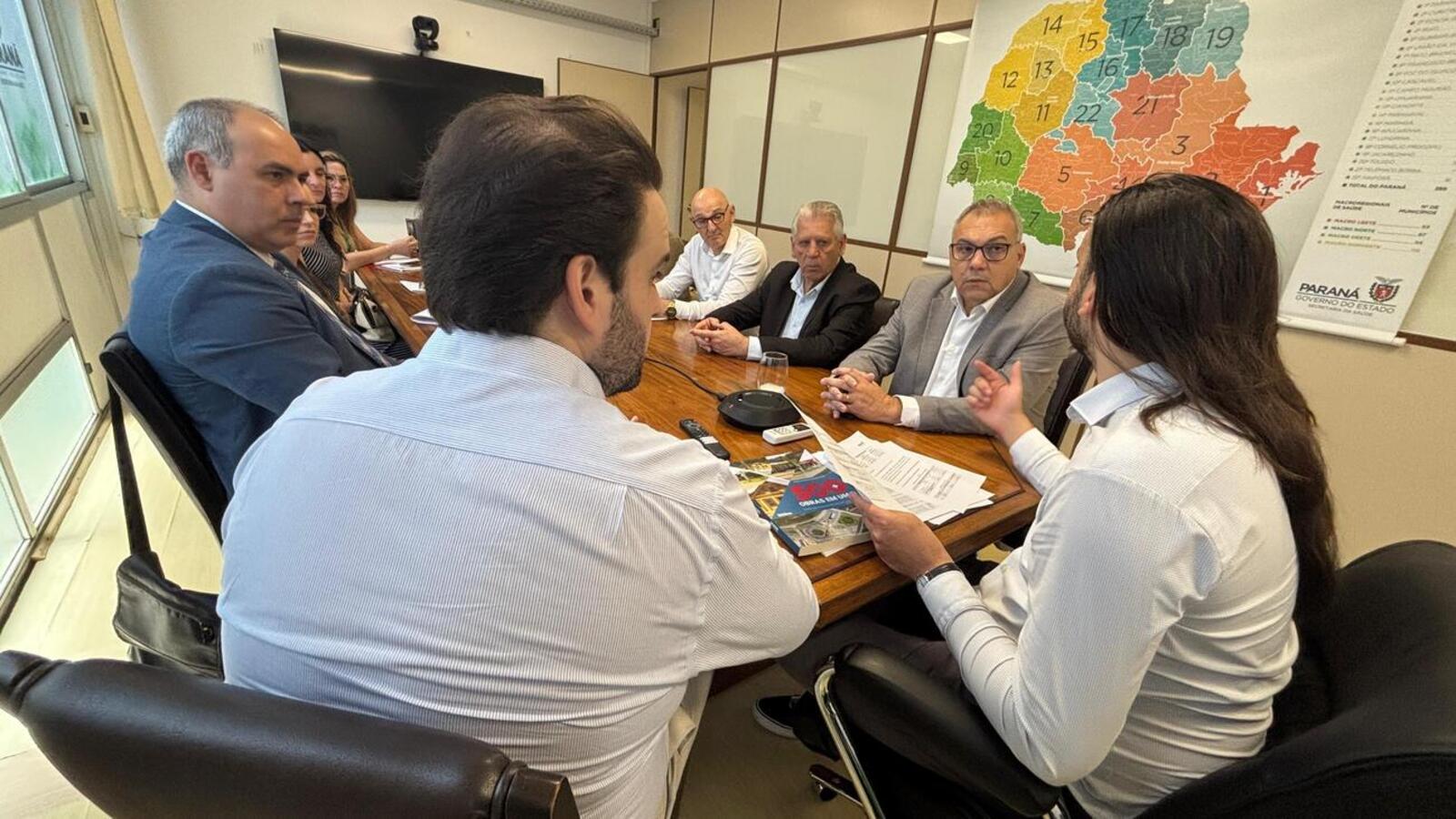 Representantes da Prefeitura de Toledo, da Secretaria de Estado da Saúde e do Ministério Público do Estado do Paraná se reuniram para fortalecer parcerias
