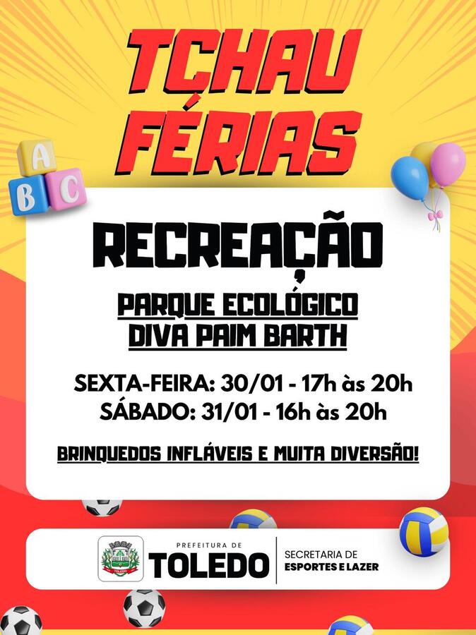 Com cama elástica e novos brinquedos infláveis, o evento gratuito acontece nesta sexta (30) e sábado (31), encerrando a temporada de férias