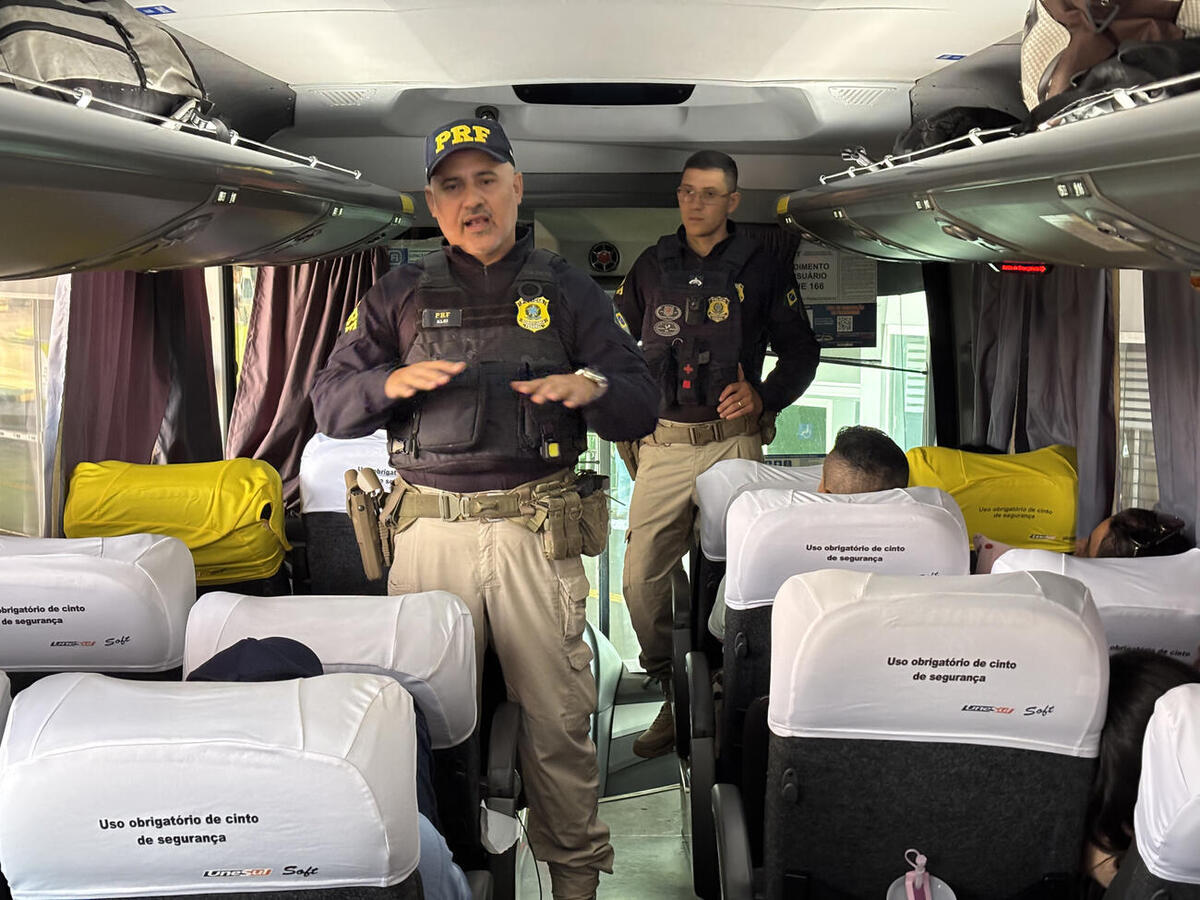 Ação foi realizada no Terminal Rodoviário Alcido Leonardi sobre crime de importunação sexual