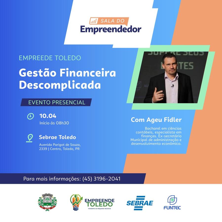 A iniciativa voltada aos microempreendedores individuais (MEIs), pequenos empreendedores formalizados e potenciais empreendedores em fase inicial terá mais um encontro, marcado para essa sexta-feira (10)