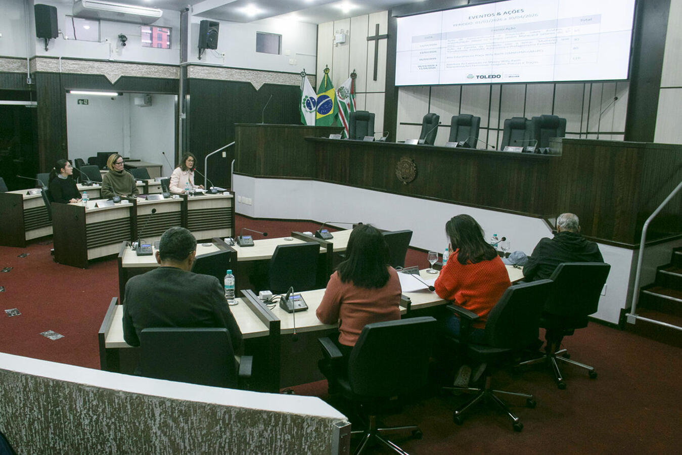 Equipe da pasta prestou conta de atividades realizadas no primeiro quadrimestre de 2026 em evento realizado na Câmara de Vereadores na manhã desta sexta (26)