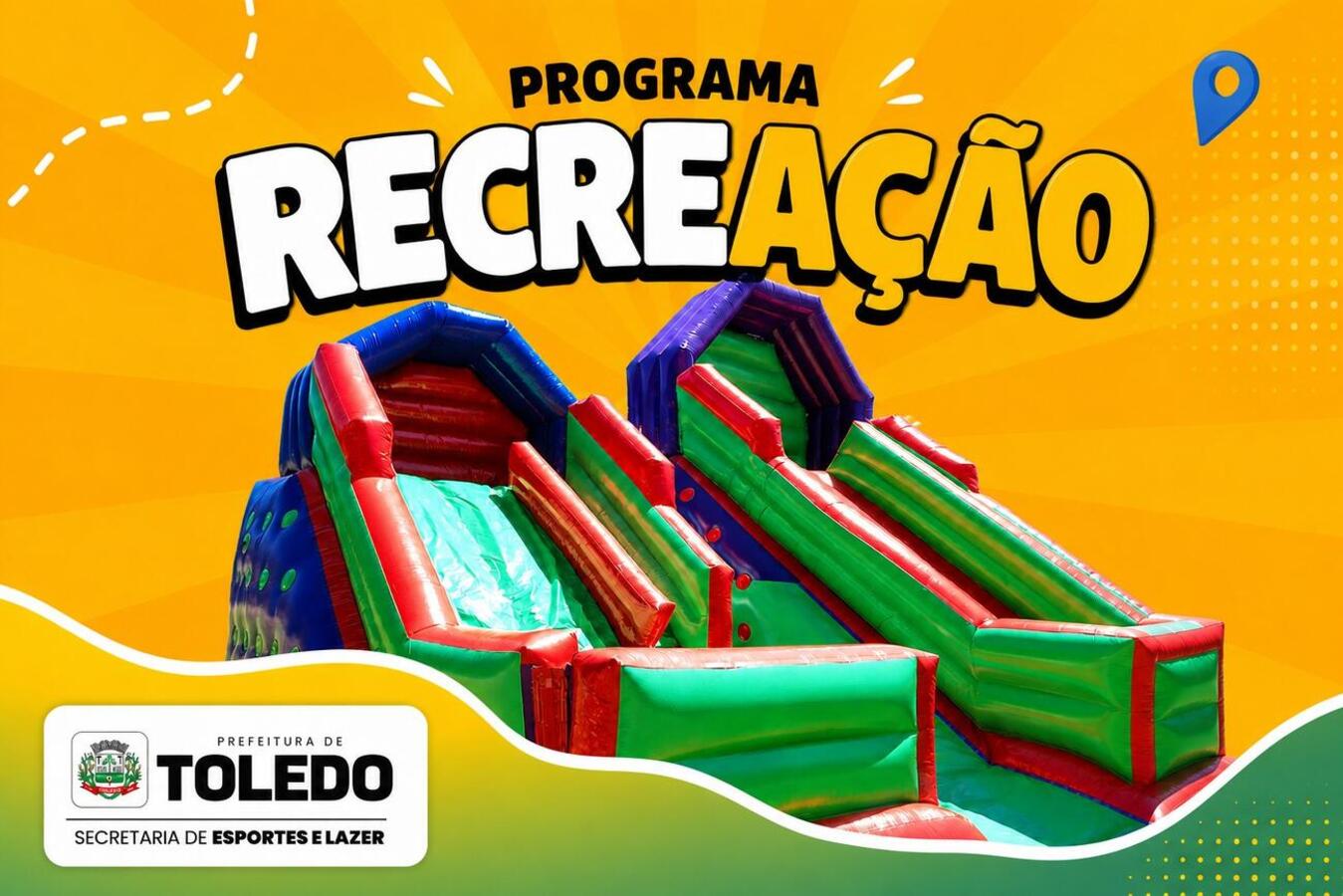 A Secretaria Municipal de Esportes e Lazer oferecerá momentos de entretenimento para as crianças da cidade e do interior , com cama elástica e brinquedos infláveis