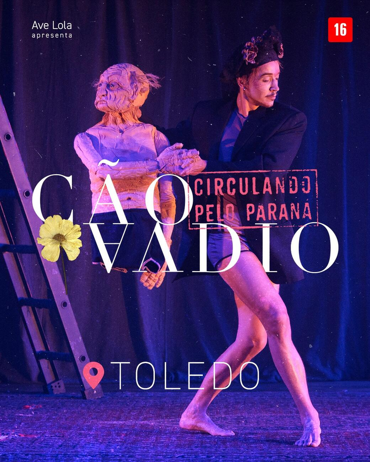 Cão Vadio é uma obra que parte de uma pesquisa sobre o realismo fantástico presente na literatura latino-americana e a linguagem de cabaré, a peça é recomendada para maiores de 16 anos e conta com entrada gratuita
