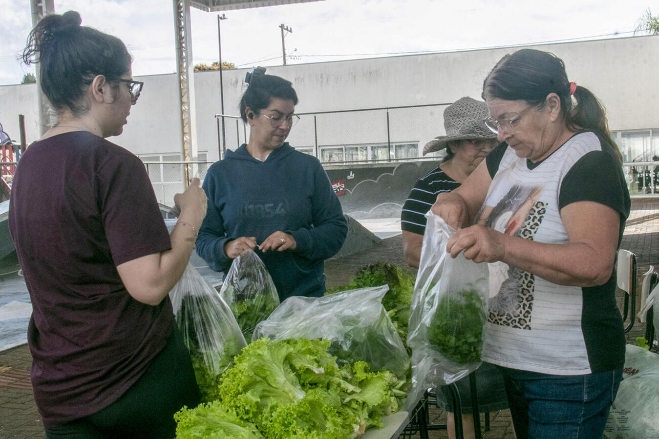 Integrantes do projeto comercializaram verduras e legumes para moradores da região do Santa Clara IV em ação realizada na manhã desta quarta (5) no Cras V