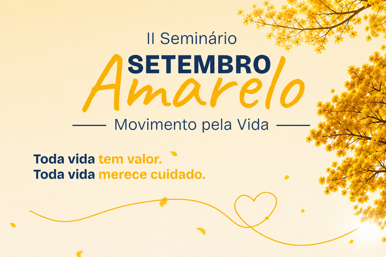 Evento está marcado para 18/9 (sexta), das 7h45 às 12h e das 13h30 às 17h30, e contará com palestras de especialistas sobre saúde mental e valorização da vida