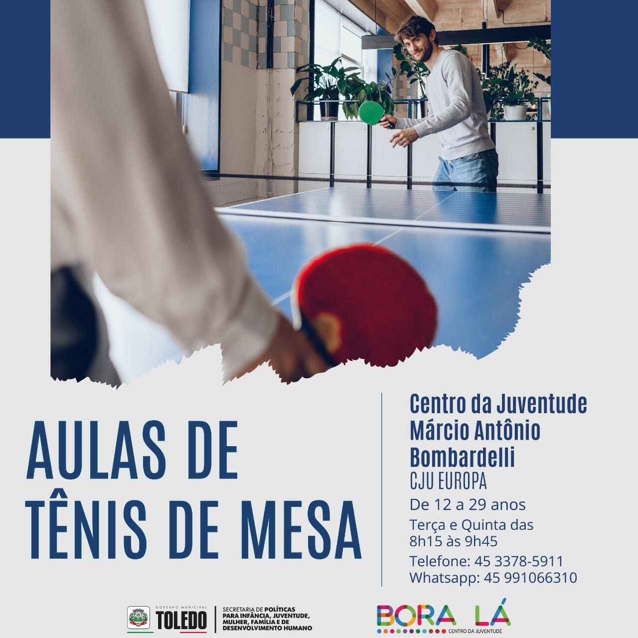 Aulas de Tênis de mesa