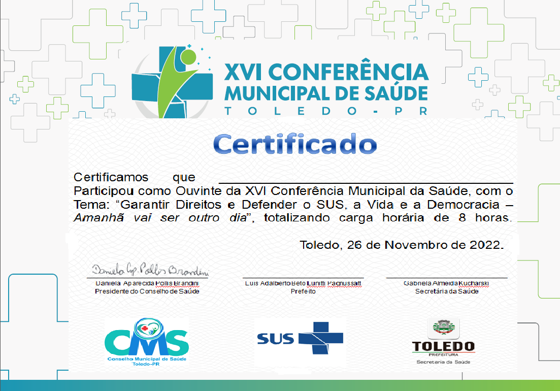Certificado Ouvinte