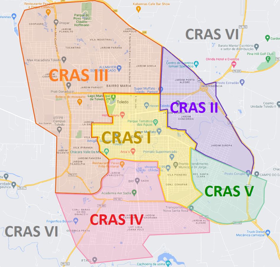 Abrangência dos CRAS