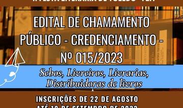 Sebos, livrarias, livreiros e distribuidores de livros podem credenciar-se a evento que ocorrerá de 6 a 12/10 durante as atividades da 2ª Festa Literária de Toledo