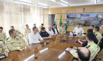 Em visita a Toledo, o coronel Manoel Vasco de Figueiredo Junior foi recebido na tarde desta quinta-feira (24) pelo chefe do Executivo Municipal
