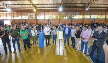A inauguração da reforma e ampliação em instituição de ensino no distrito de Novo Sobradinho aconteceu na manhã desta quarta-feira (12)