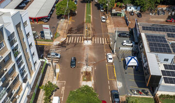 A Secretaria de Segurança e Mobilidade Urbana iniciou as obras para a instalação de um semáforo no cruzamento da Avenida Maripá com a Rua Costa e Silva