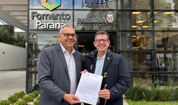 Em Curitiba, prefeito Mario Costenaro se reuniu com José Eduardo Bekin, diretor-presidente da Invest Paraná (Crédito: Márcio Pimentel)