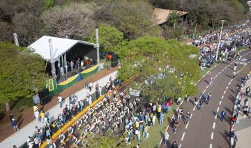 Evento alusivo à Independência do Brasil teve ainda hasteamento das bandeiras, execução do hino nacional e condução do fogo simbólico