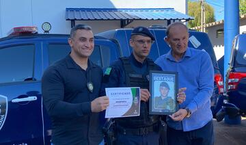 Na manhã desta sexta-feira (26), a Guarda Municipal realizou uma cerimônia de homenagem ao policial municipal destaque do mês de setembro