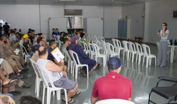Equipe da unidade ministrou, na tarde desta sexta (21), palestra sobre cuidados com a saúde para cerca de 90 colaboradores do sexo masculino da empresa 