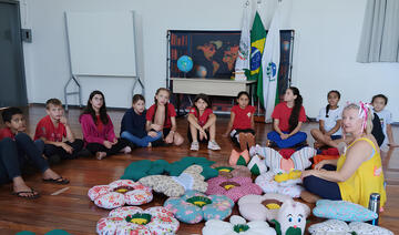 Realizadas nos períodos da manhã e da tarde na Escola Osvaldo Cruz, contações de história nesta terça-feira (18) marca término de atividade do projeto neste ano