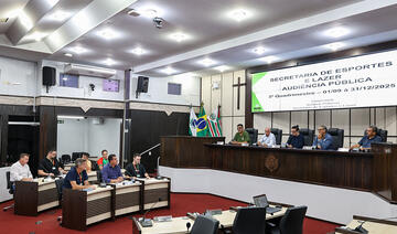 Explanações sobre atividades e finanças da Secretaria Municipal de Esportes e Lazer ocorreram em audiência pública realizada na manhã desta segunda-feira (23)