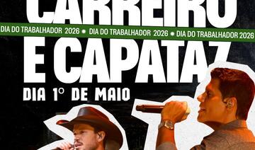 Para celebrar o Dia do Trabalhador de 2026 a Prefeitura de Toledo preparou um show especial na Avenida Maripá com vagas de emprego e shows de Carreiro e Capataz e artistas locais