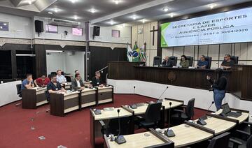 Dados sobre ações e finanças da Secretaria Municipal de Esportes e Lazer foram explanados em audiência pública realizada na manhã desta segunda-feira (25)