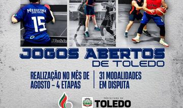 Competição reúne clubes, associações e empresas de Toledo em 31 modalidades esportivas