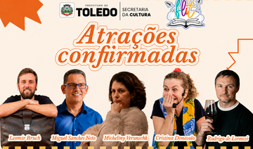Programação, que começa neste sábado (1º/8), terá eventos com Leomir Bruch, Miguel Sanches Neto, Micheliny Verunschk, Cristina Donasolo e Rodrigo de Lorenzi 